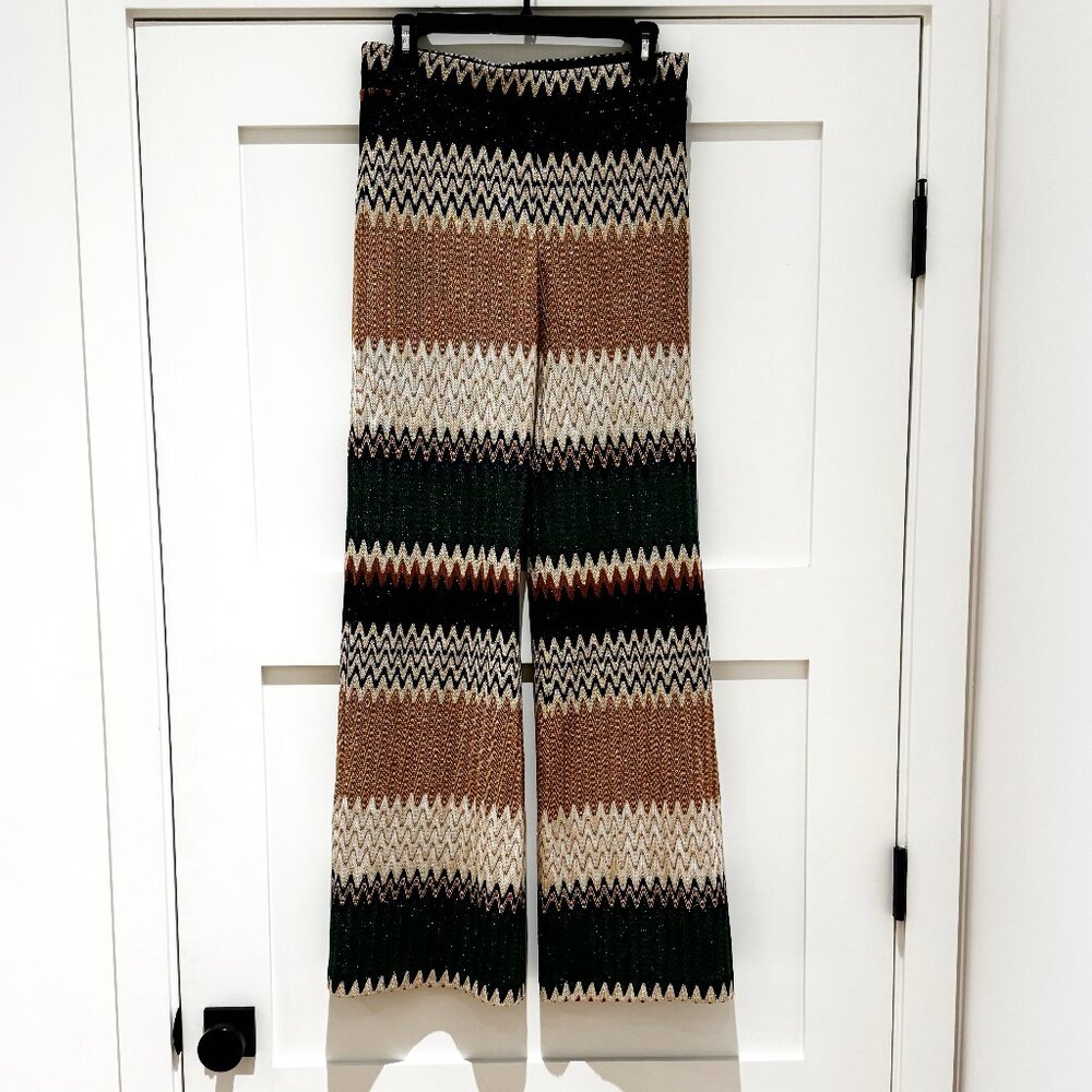 Vilagallo Herringbone Jacquard Pants